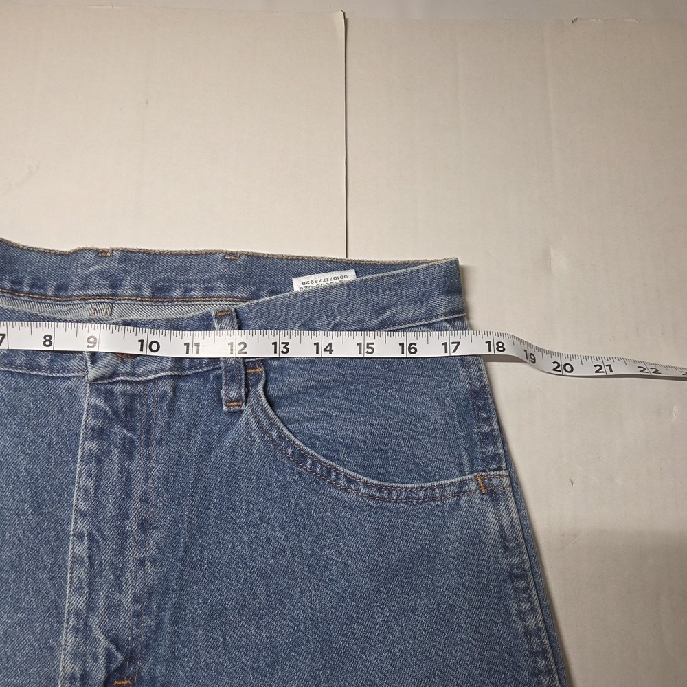 Rustler Jeans Men's 34x34 Denim Regular Fit Straight Leg Blue Wash Heavy Weight - Picture 9 of 12
